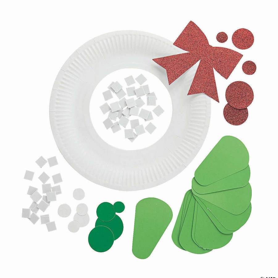 * | Paper Plate Christmas Wreath Craft Kit- Makes 12