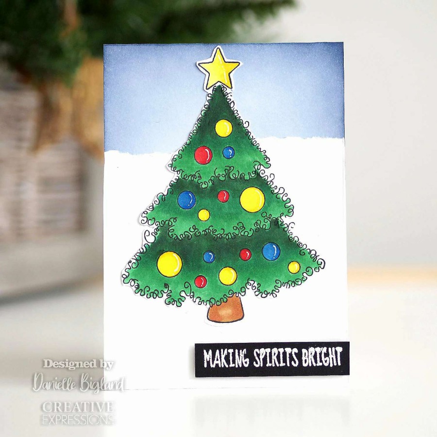 * | Woodware Craft Collection Woodware Clear Singles Festive Fuzzies Christmas Tree 4 In X 6 In Stamp