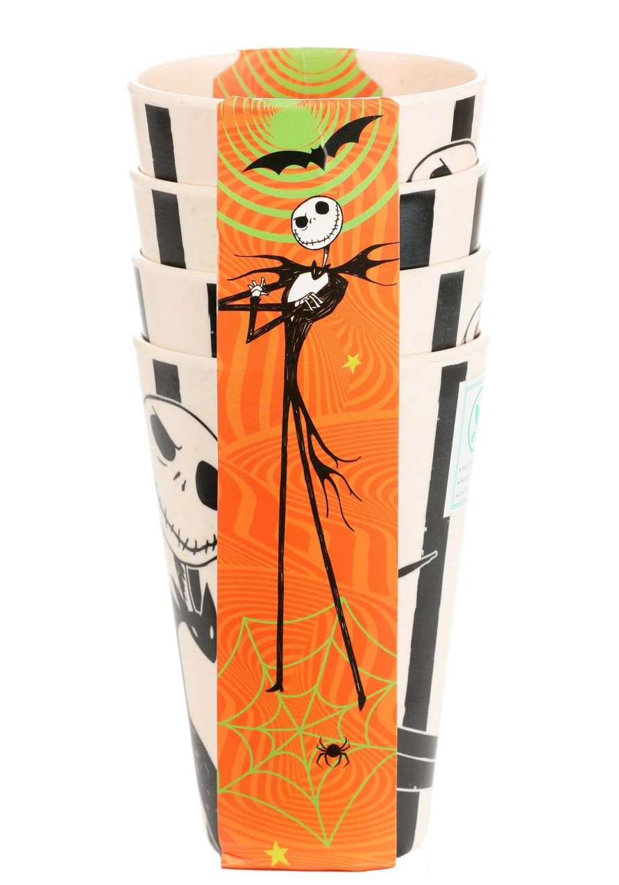 * | Disney Nightmare Before Christmas Jack Striped Set Of 4 Tumblers