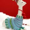 * | Fa La La La Llama Sitting Figurine Christmas Decor