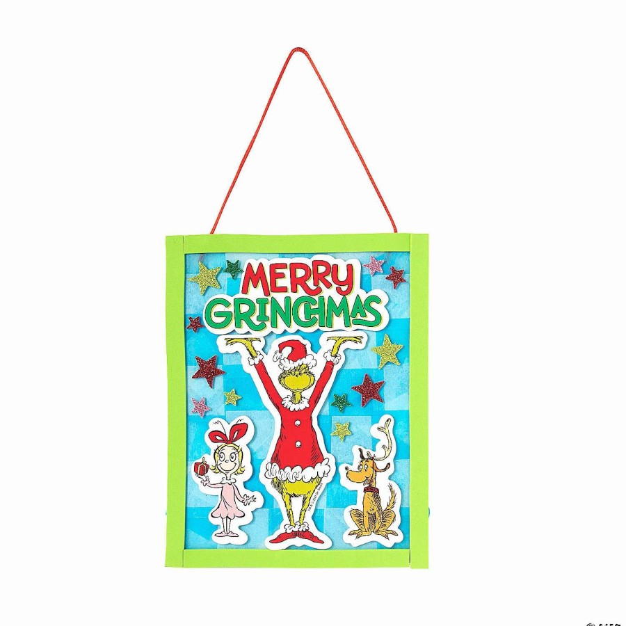 * | Dr. Seuss The Grinch Tissue Paper Christmas Sign Craft Kit Makes 12