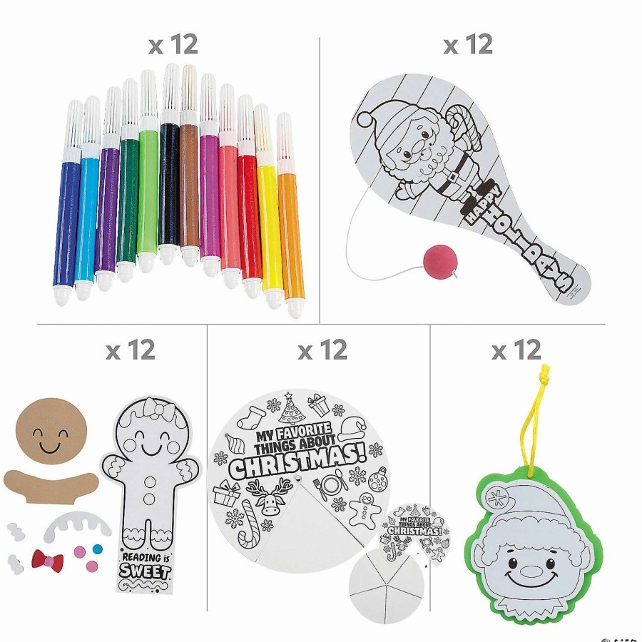 * | Color Your Own Christmas Craft Kit Assortment Makes 48