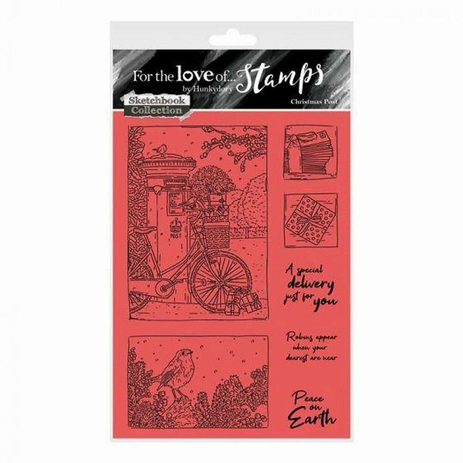 * | Hunkydory Crafts For The Love Of Stamps Christmas Post A6 Stamp Set