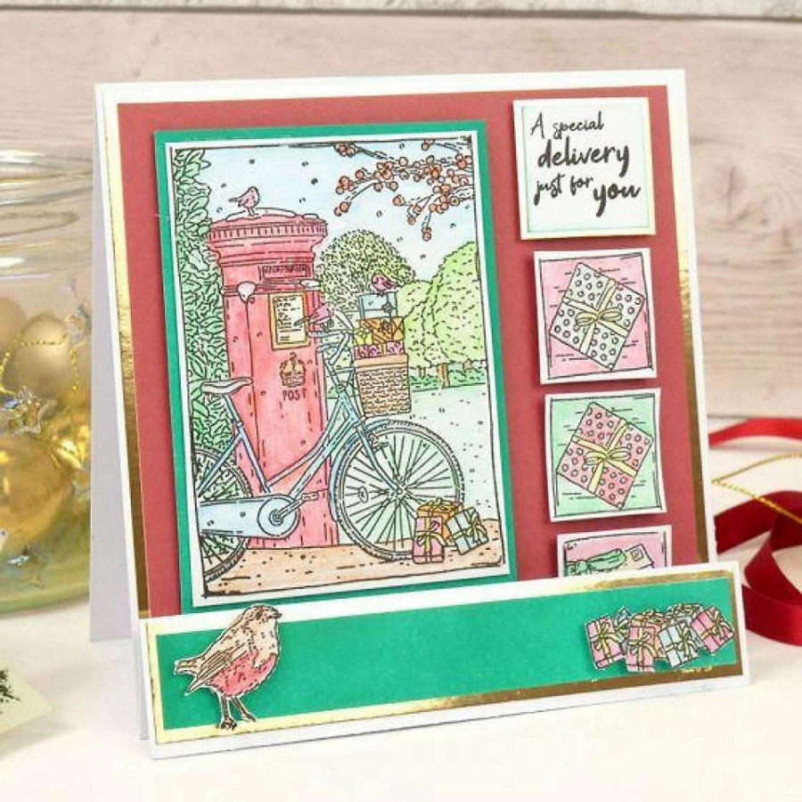 * | Hunkydory Crafts For The Love Of Stamps Christmas Post A6 Stamp Set