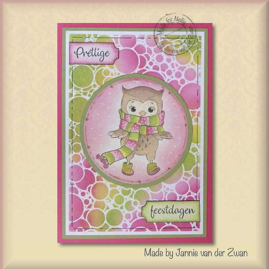 * | Nellie'S Choice Clear Stamp Christmas Cuties Owl With Winterscarf