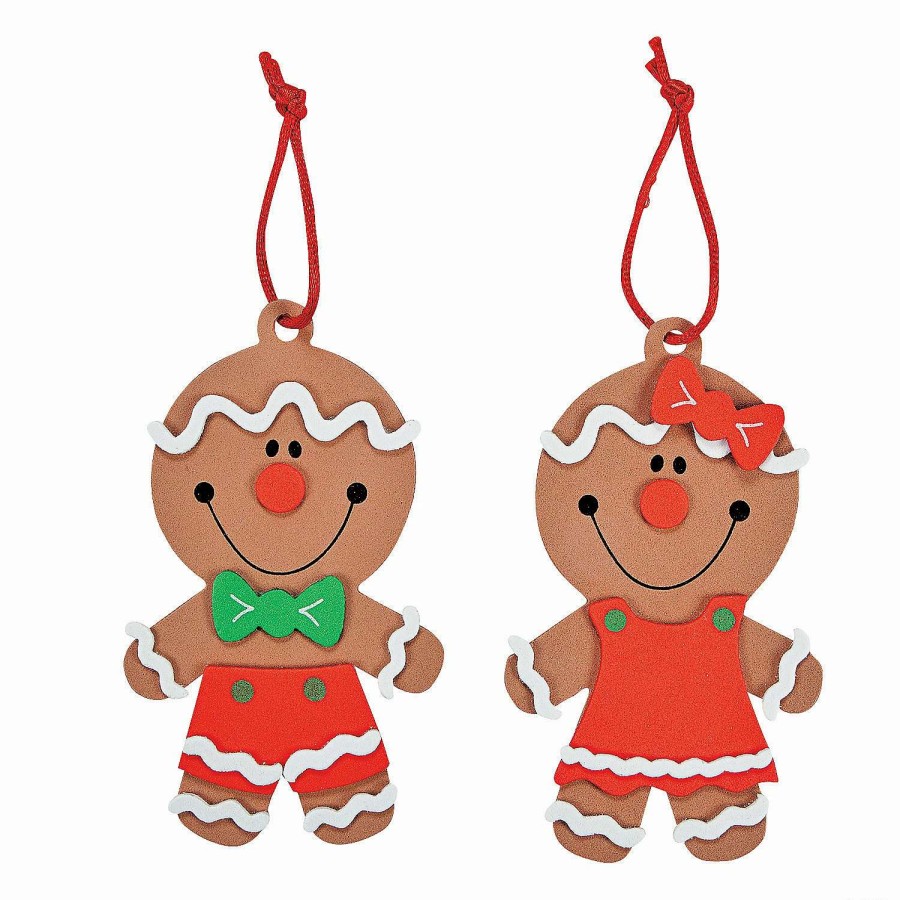 * | Big Head Gingerbread Christmas Ornament Craft Kit Makes 12