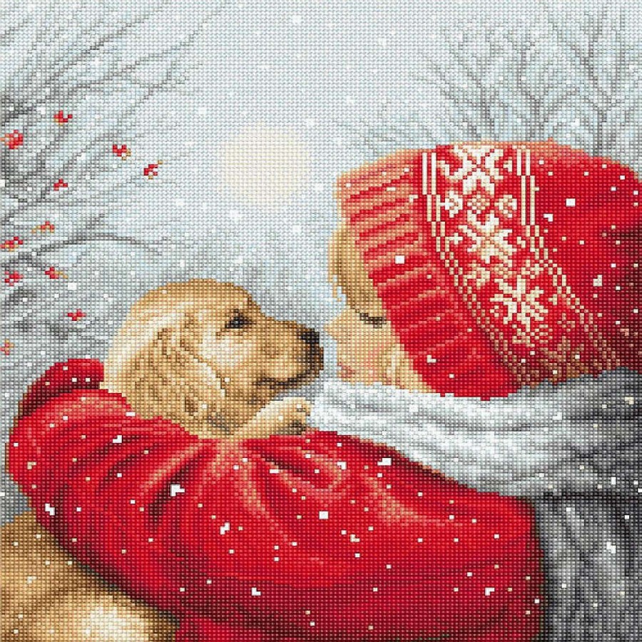 * | Crafting Spark (Wizardi) Counted Cross Stitch Kit Christmas Hugs L8019