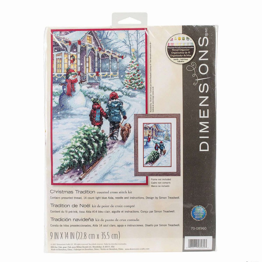 * | Dimensions Counted Cross Stitch Kit 9 X14 Christmas Tradition (14 Count)