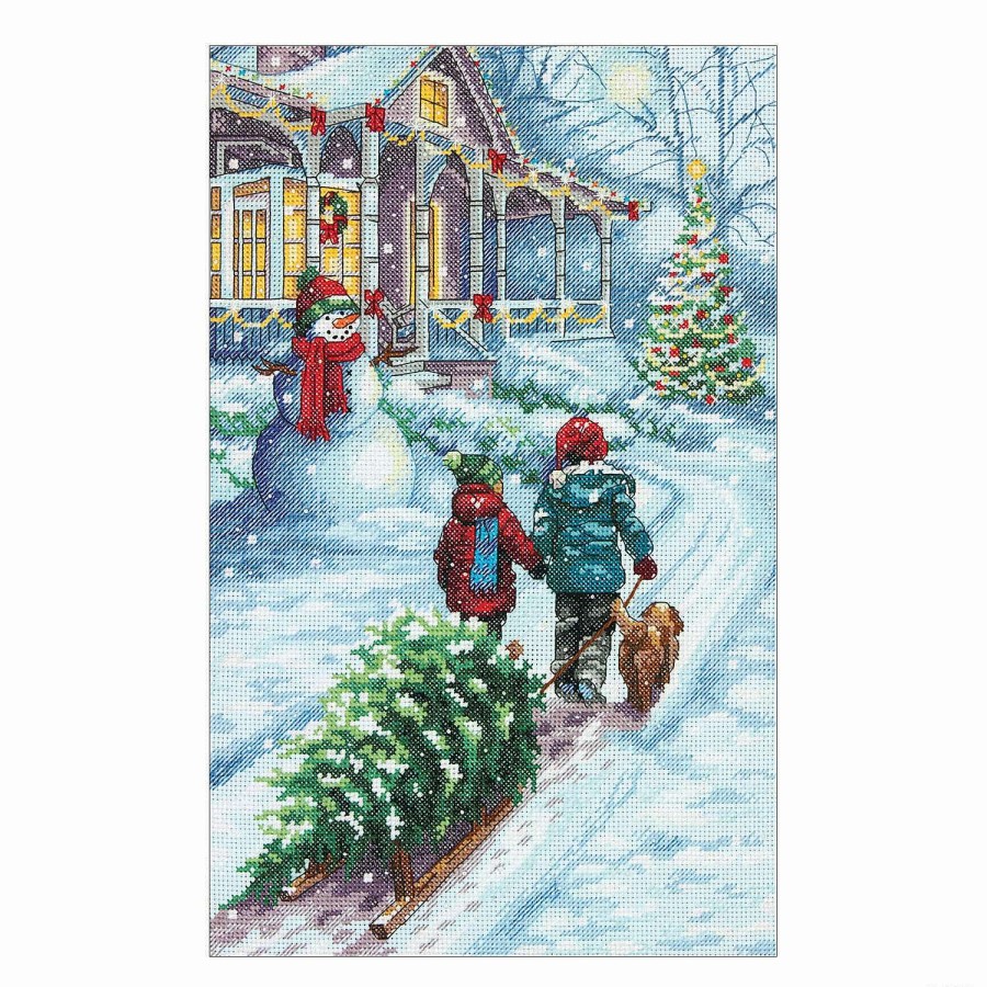 * | Dimensions Counted Cross Stitch Kit 9 X14 Christmas Tradition (14 Count)