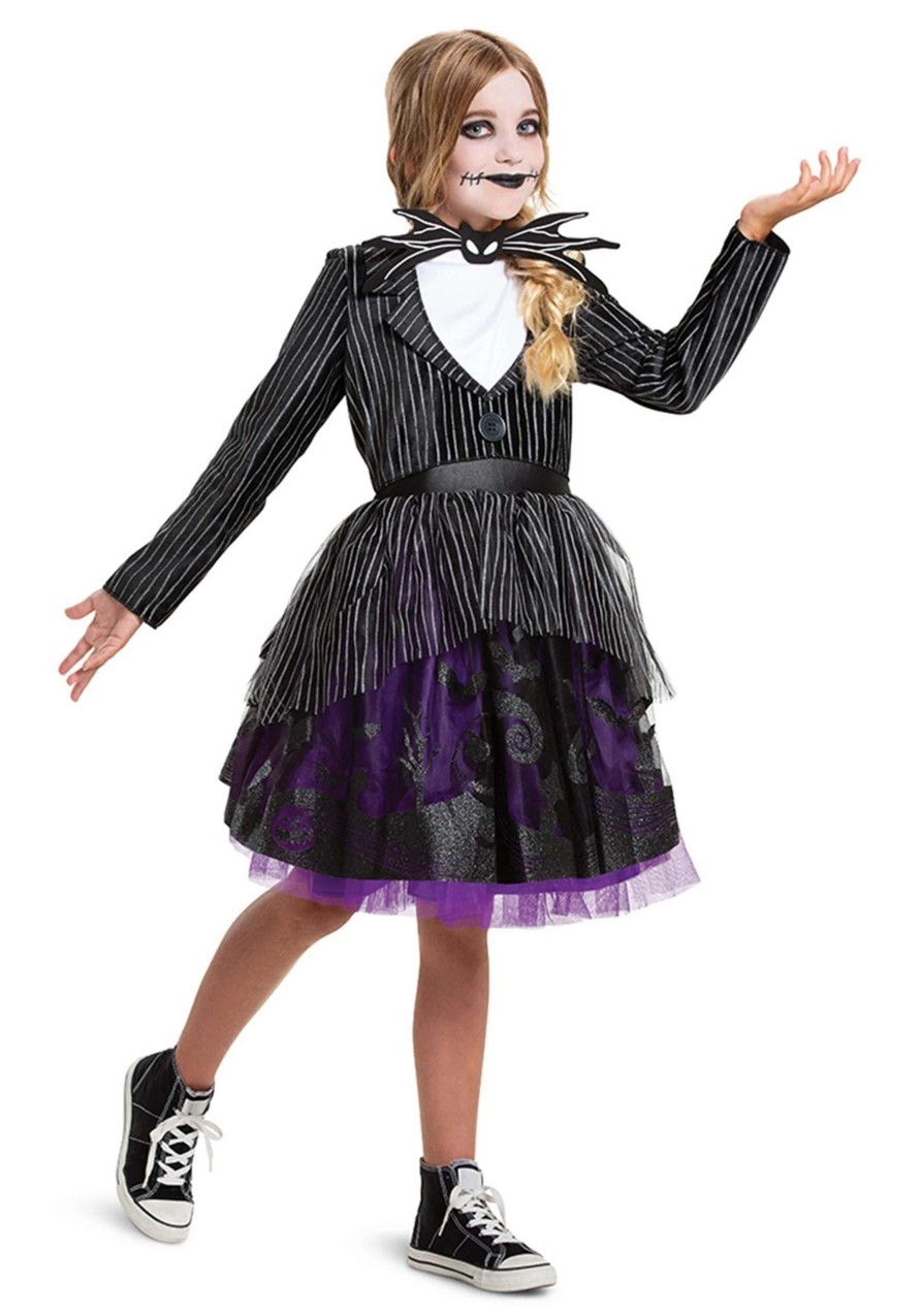 * | Tim Burton Nightmare Before Christmas Girls Jack Skellington Costume