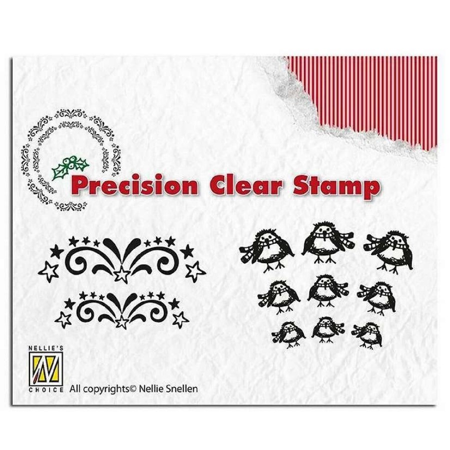 * | Nellie'S Choice Precision Stamps Christmas Starburstrobin