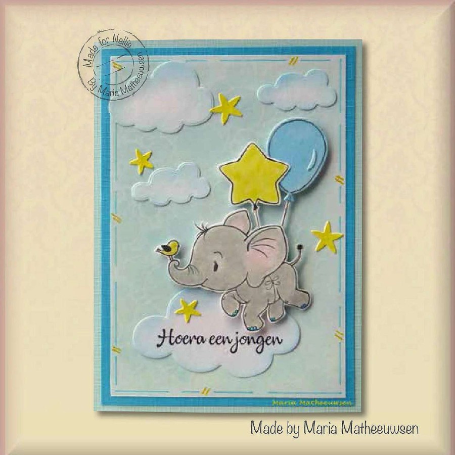 * | Nellie'S Choice Clear Stamp Christmas Cuties Elephant With Star