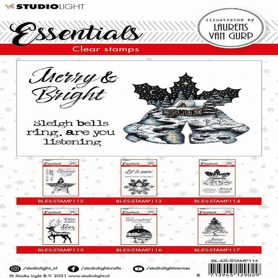 * | Studio Light Bl Clear Stamp Christmas Bells Essentials 105X148Mm Nr114