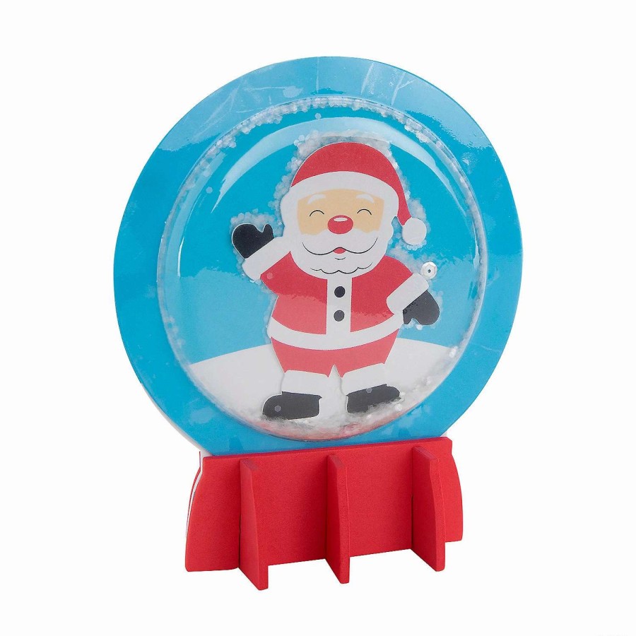 * | Christmas Plate Snow Globe Stand-Up Craft Kit Makes 6