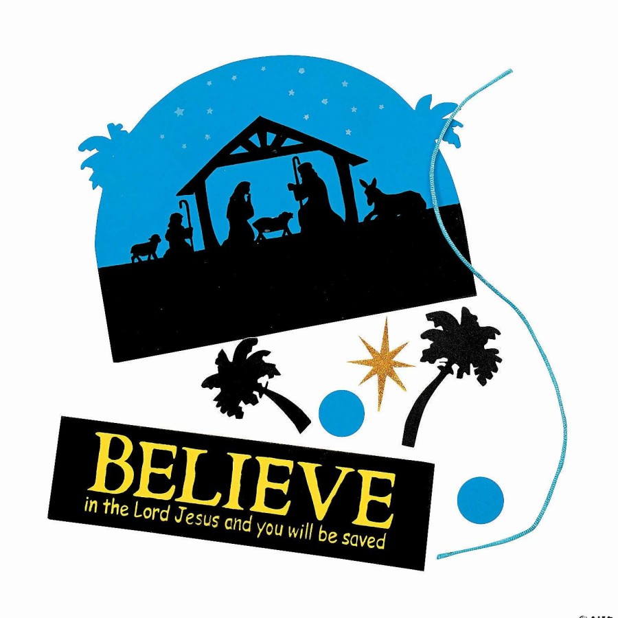 * | Believe Nativity Sign Christmas Craft Kit- Makes 12