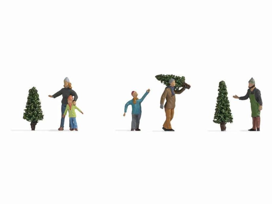 * | Noch 15927 Ho Selling Christmas Tree Figures (Set Of 5)