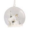 * | Winter Mountain Goat Glass Globe Hanging Christmas Ornament