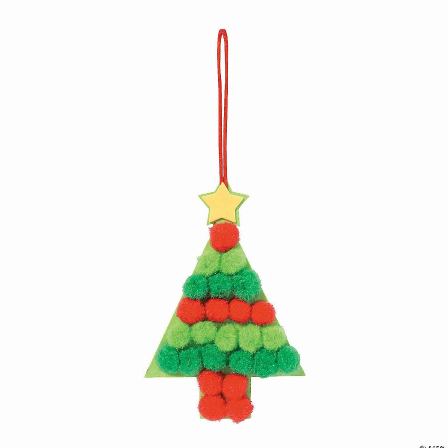 * | Pom-Pom Christmas Tree Craft Kit Makes 12