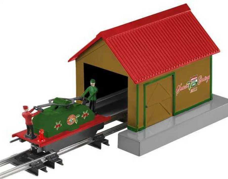 * | American Flyer 6-48096 S Scale Christmas Handcar W/Shed O