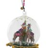 * | Fantastical Giraffe Glass Globe Hanging Christmas Ornament