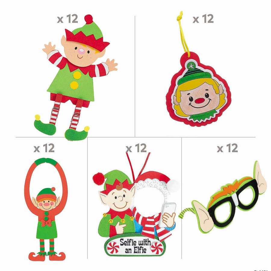 * | Christmas Elf Craft Kit Assortment 60 Pc.