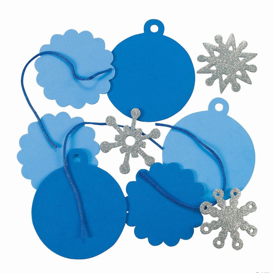 * | Round Snowflake Christmas Ornament Craft Kit Makes 12