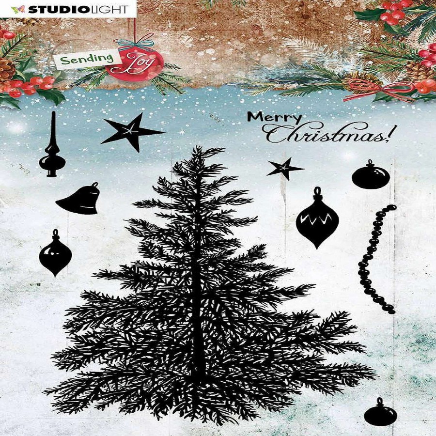 * | Studio Light Sl Clear Stamp Build A Christmas Tree Sending Joy 105X148Mm Nr56